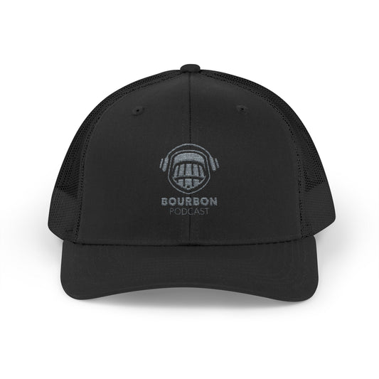 Bourbon Podcast Snapback Trucker Cap | Stylish Embroidered Hat for Bourbon Lovers