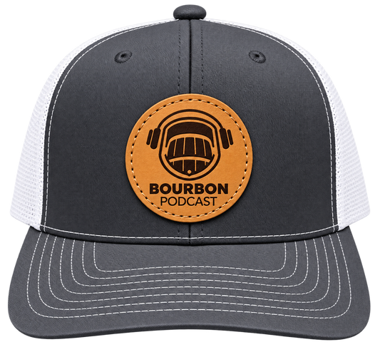Bourbon Podcast Trucker Hat (Gray and White)